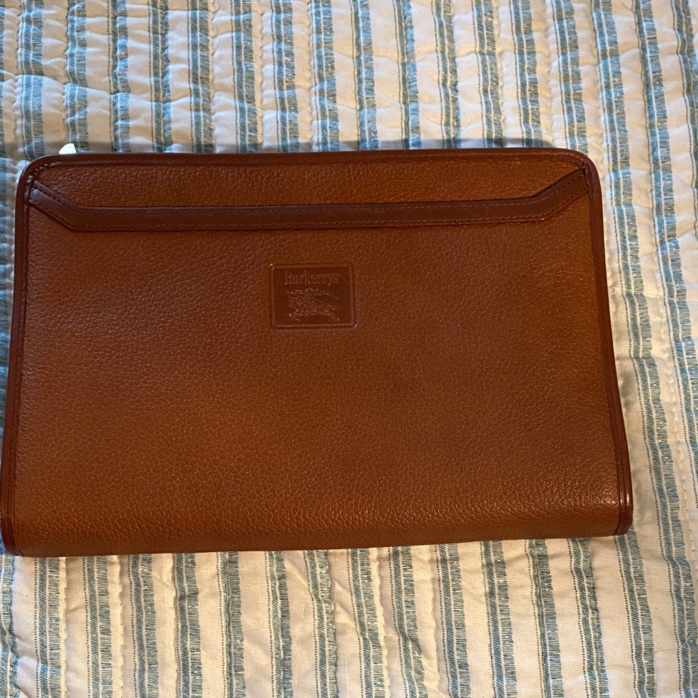 Burberry Tan Leather Clutch